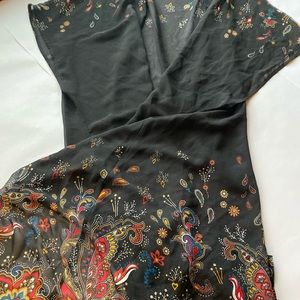 Floral Black Maternity Kimono